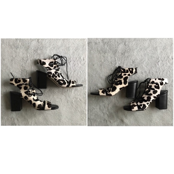 SENSO Rhiannon III Cow Hair Lace-up Heel Chalk - Picture 3 of 11